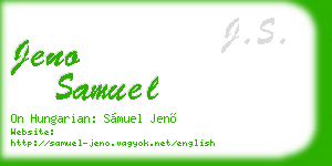 jeno samuel business card